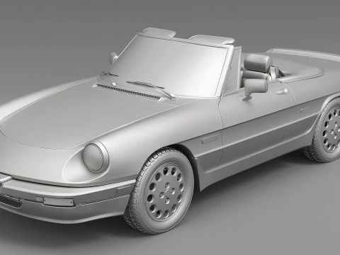 1986 Alfa Romeo Spider Quadrifoglio Vert Modèle 3D