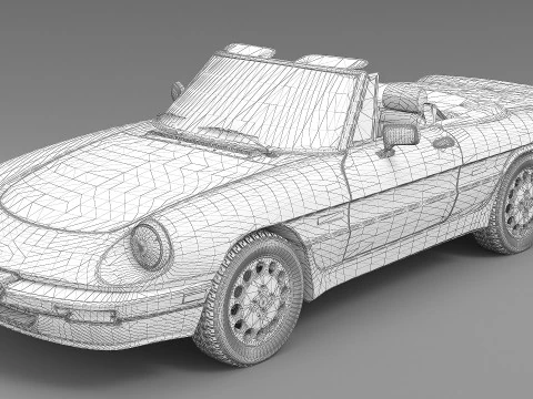 1986 Alfa Romeo Spider Quadrifoglio Vert Modèle 3D