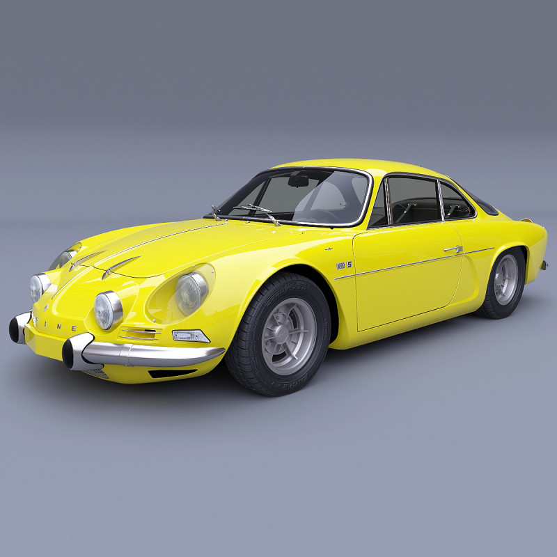 1973 Renault Alpine A110 1600S 3D Modell .c4d .max .obj .3ds .fbx .stl .blend 