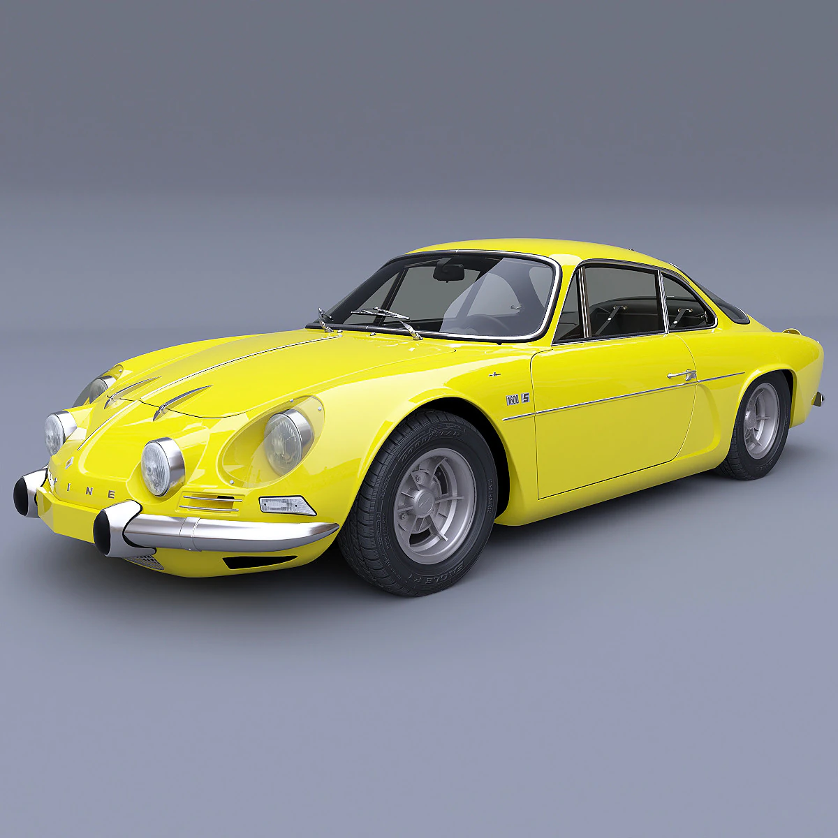 1973 Renault Alpine A110 1600S 3D Model .c4d .max .obj .3ds .fbx .stl .blend