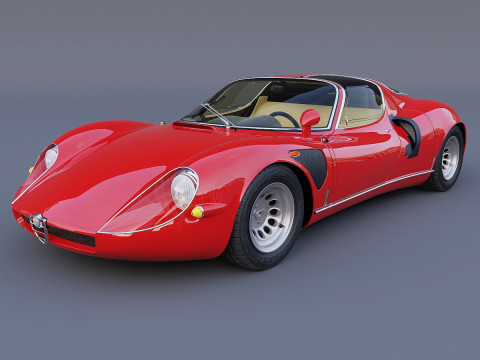 1968 Alfa Romeo 33 Stradale 3D Model