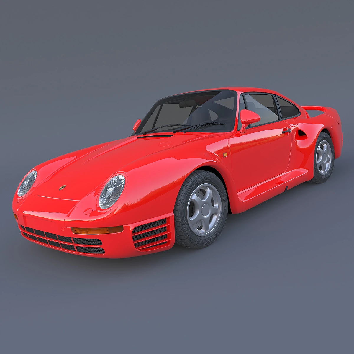 1987 Porsche 959 3D Model .c4d .max .obj .3ds .fbx .stl .blend