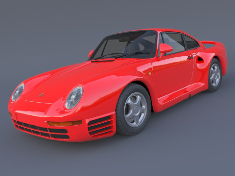 1987 保时捷 959 3D 模型