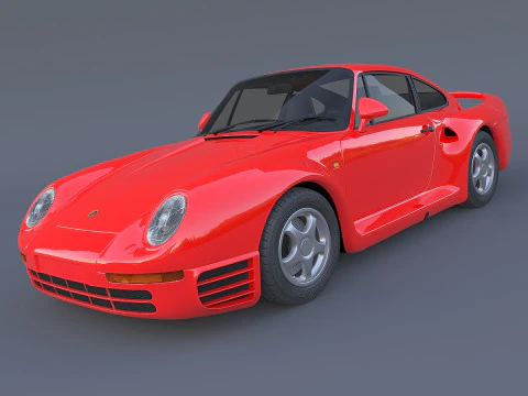 1987 पोर्श 959 3D मॉडल