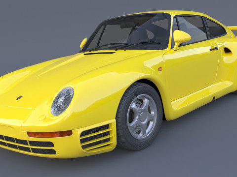 Porsche 959 1987 року 3D Модель
