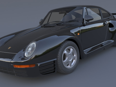 Porsche 959 1987 року 3D Модель
