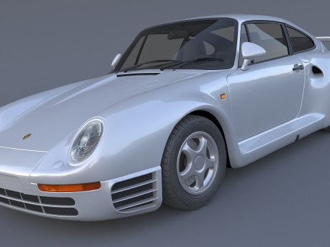 Porsche 959 1987 року 3D Модель