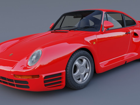 Porsche 959 1987 року 3D Модель