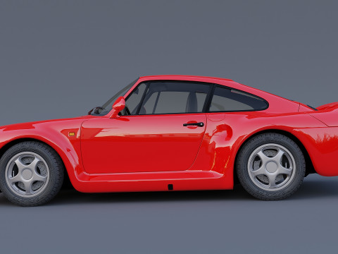 Porsche 959 1987 року 3D Модель