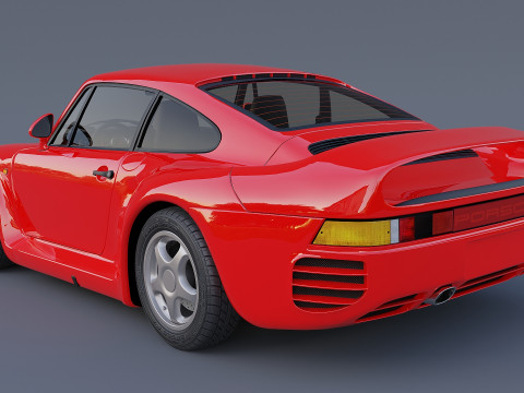 Porsche 959 1987 року 3D Модель