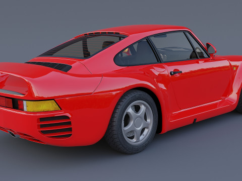 Porsche 959 1987 року 3D Модель