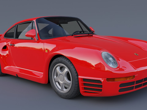 Porsche 959 1987 року 3D Модель