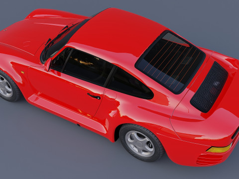 Porsche 959 1987 року 3D Модель