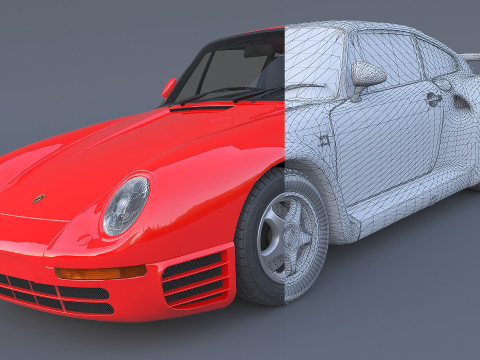 Porsche 959 1987 року 3D Модель