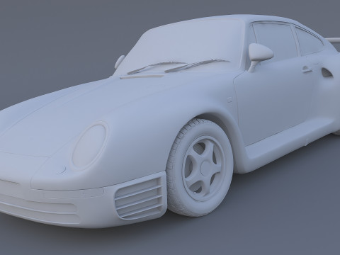 Porsche 959 1987 року 3D Модель
