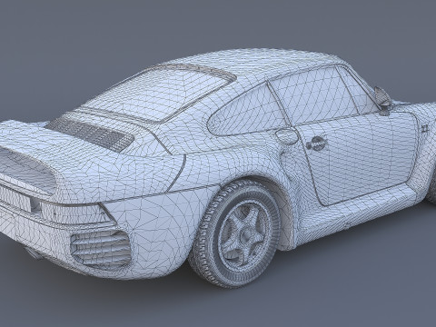 Porsche 959 1987 року 3D Модель