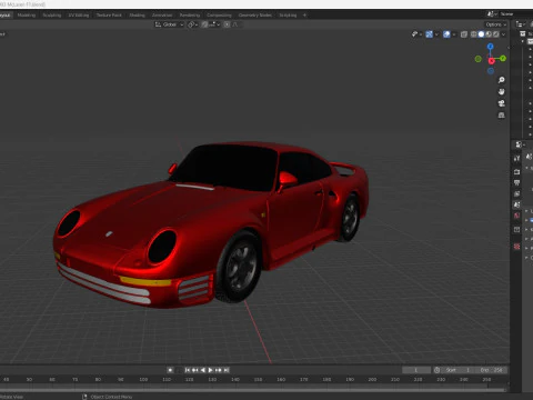 1987 Porsche 959 3D Model