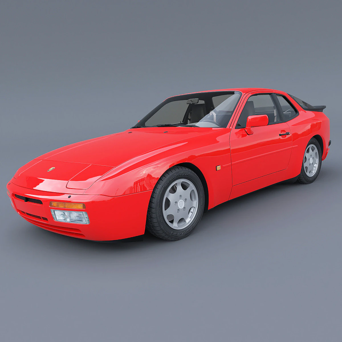 1989 Porsche 944 Turbo 3D Model .c4d .max .obj .3ds .fbx .stl .blend 
