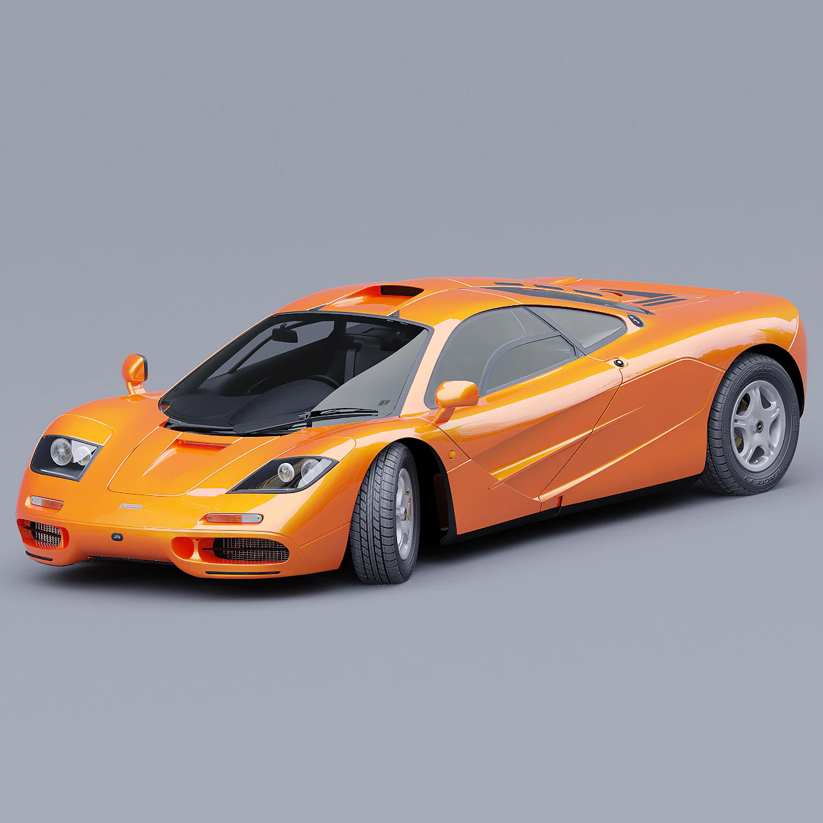 1993 McLaren F1 3D Model .c4d .max .obj .3ds .fbx .stl .blend 