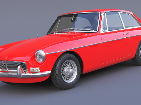 1965 MG MGB GT Modelo 3D