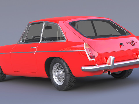 1965 MG MGB GT Modelo 3D