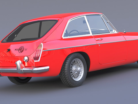 1965 MG MGB GT Modelo 3D