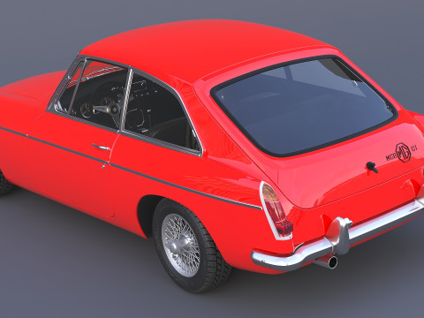 1965 MG MGB GT Modelo 3D