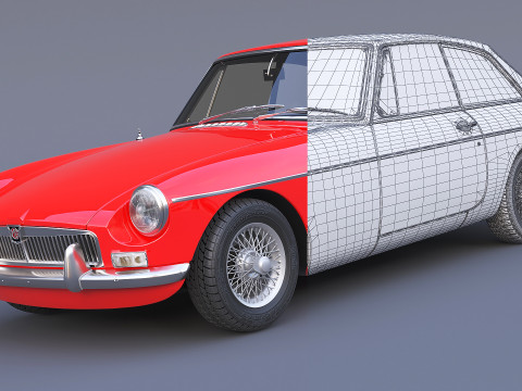 1965 MG MGB GT Modelo 3D
