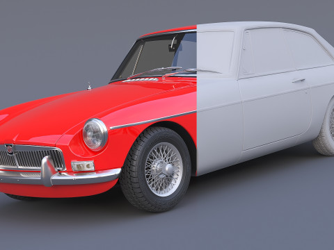 1965 MG MGB GT Modelo 3D