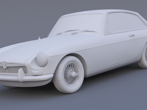 1965 MG MGB GT Modelo 3D