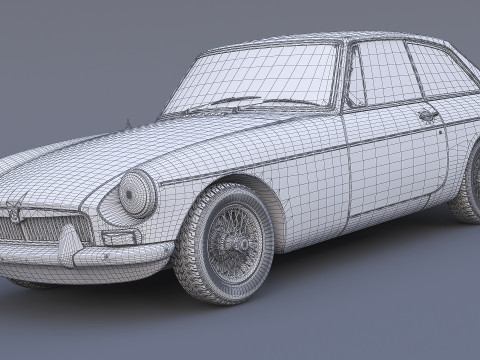 1965 MG MGB GT Modelo 3D