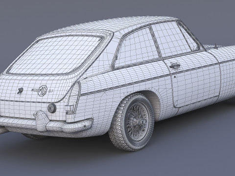 1965 MG MGB GT Modelo 3D
