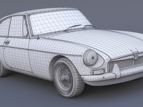 1965 MG MGB GT Modelo 3D