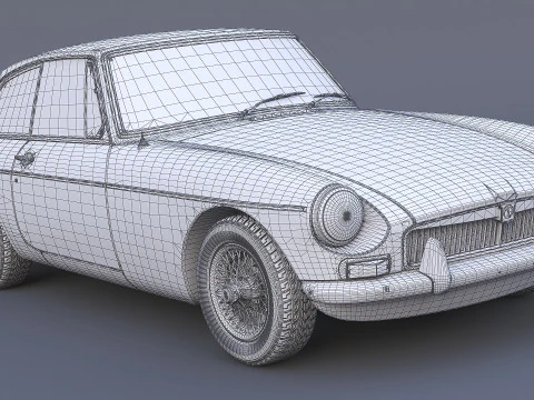 1965 MG MGB GT 3D Model