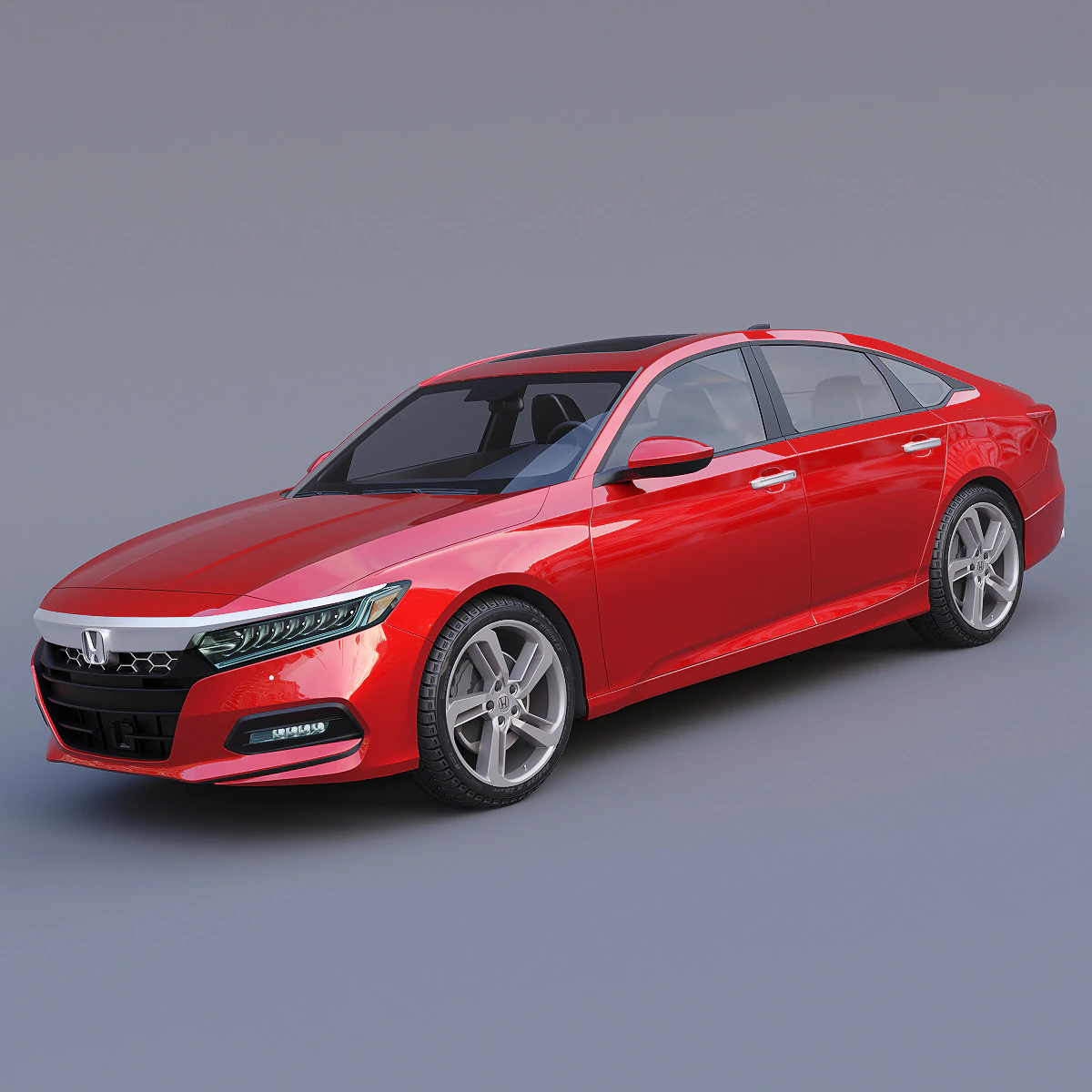 2021 Honda Accord Sedan 3D Model .c4d .max .obj .3ds .fbx .stl .blend 