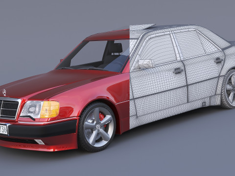Mercedes-Benz W124 E500 3D Model