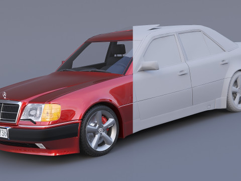Mercedes-Benz W124 E500 3D Model