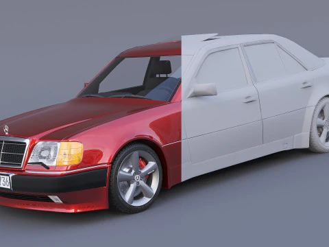 Mercedes-Benz W124 E500 3D Model