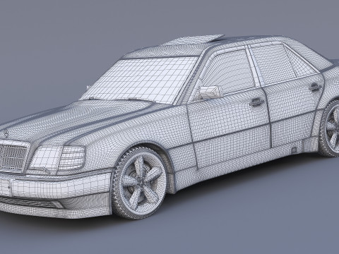 Mercedes-Benz W124 E500 3D Model