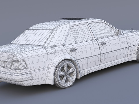 Mercedes-Benz W124 E500 3D Model
