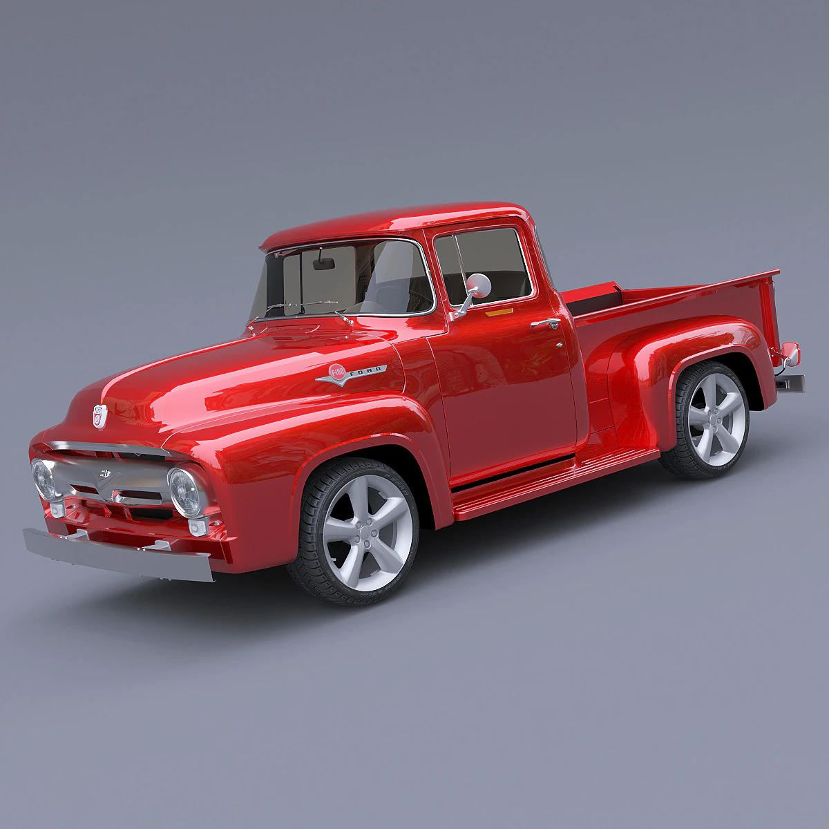 1956 F100 3D Model .c4d .max .obj .3ds .fbx .stl .blend 