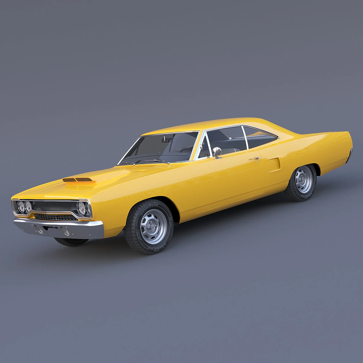 1970 Plymouth Road Runner 3D Model .c4d .max .obj .3ds .fbx .stl .blend 