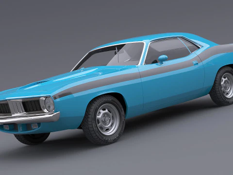 1972 Plymouth Cuda 3D Model