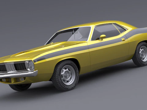1972 Plymouth Cuda 3D Model