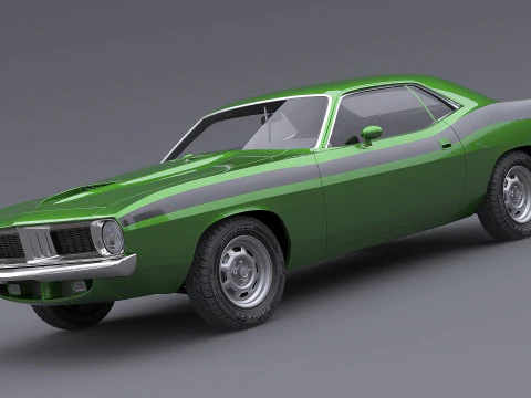 1972 Plymouth Cuda 3D Model
