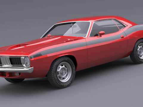 1972 Plymouth Cuda 3D Model