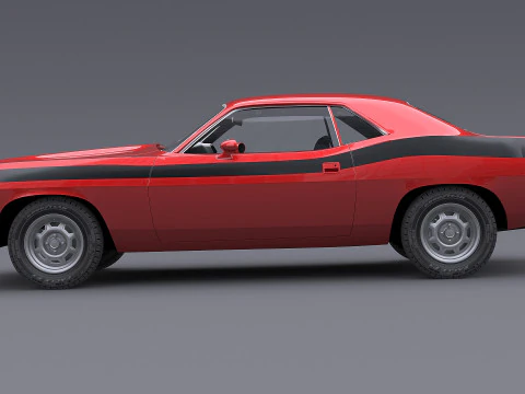1972 Plymouth Cuda 3D Model