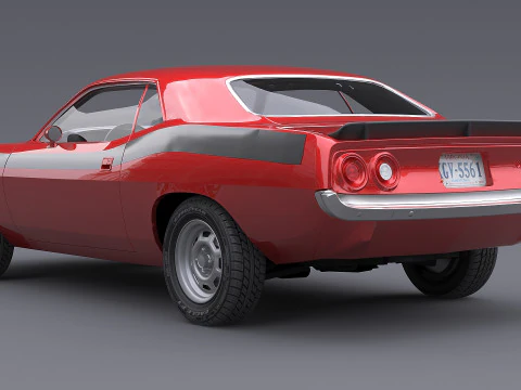 1972 Plymouth Cuda 3D Model