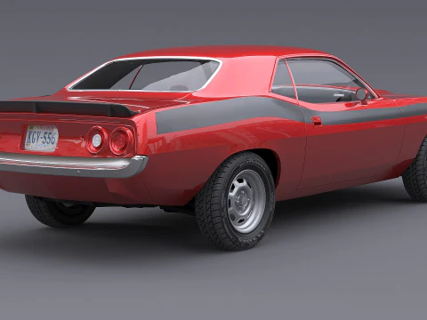 1972 Plymouth Cuda 3D Model
