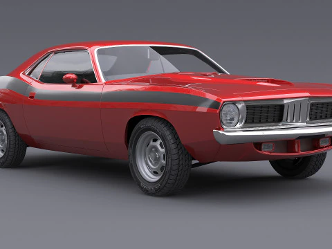 1972 Plymouth Cuda 3D Model